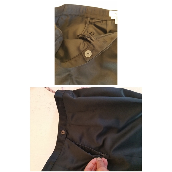 Vintage Oleg Cassini Women's 2 Pc Jacket Pantsuit Black  Size 8 - Picture 15 of 16